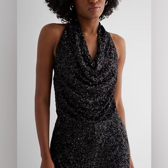 🆕 NTW Express Black Sequin Jumpsuit XS - Picture 3 of 7